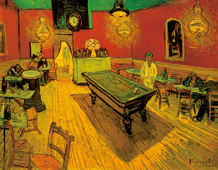  文森特·威廉·梵高  Vincent Willen Van Gogh —— 夜晚的咖啡厅